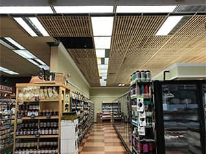 Liquor and wine shop interior in Placerville by Jeff Smith Construction. Retail store interior featuring liquor and wine displays completed by Jeff Smith Construction in Placerville, CA.