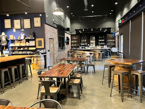 Winery and bar interior by Jeff Smith Construction in Shingle Springs. Interior of a winery tasting room and bar built by Jeff Smith Construction in Shingle Springs, CA.